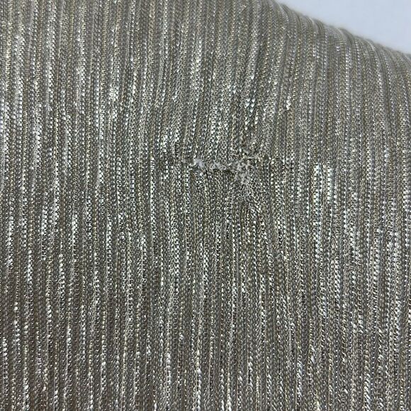 Maje Gold lame wrap top event dress size 40 (Large)  Repaired - Picture 15 of 15